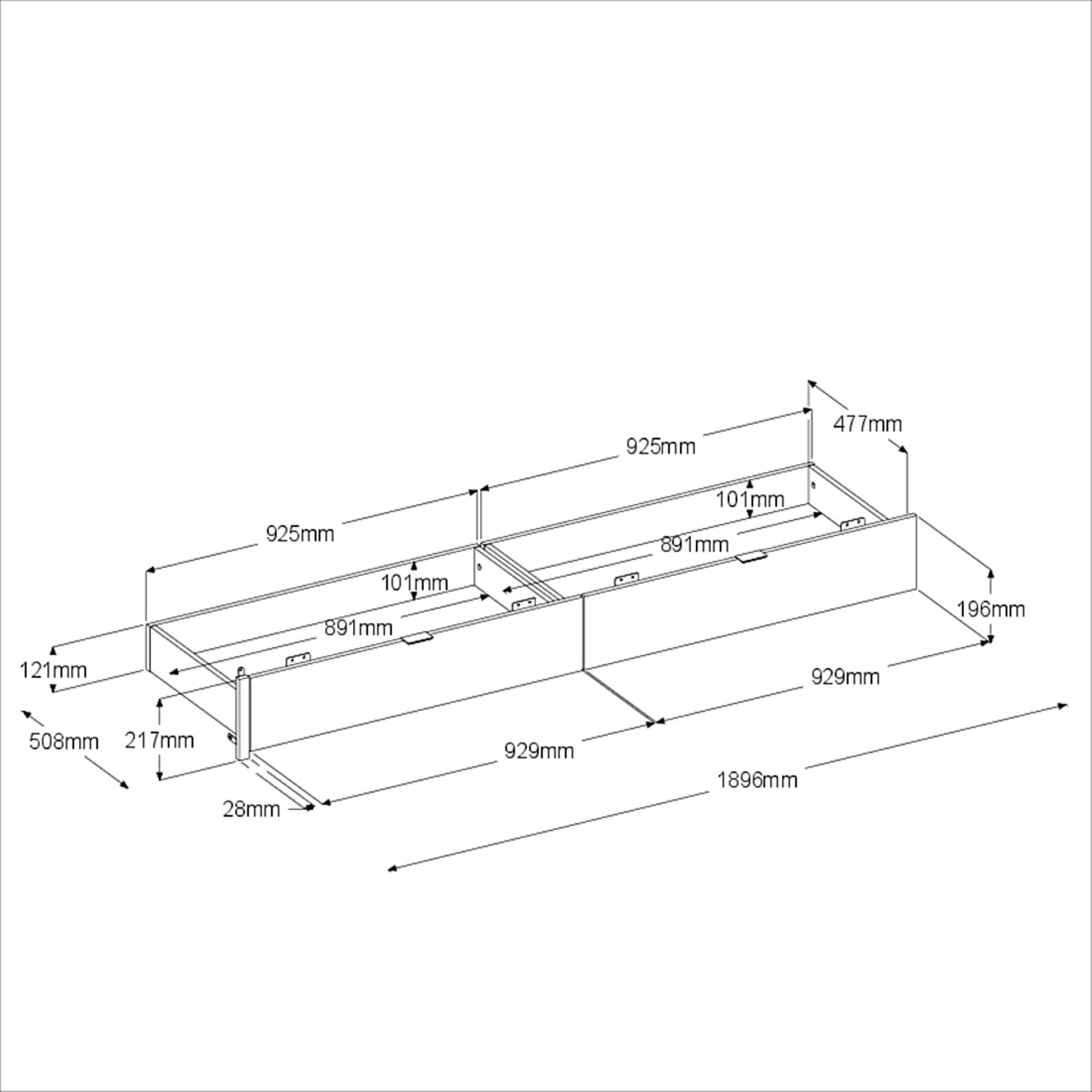 Miroytengo Pack Dormitorio Completo John Cama con cajones y Cabecero Puente Roble Brooklyn y Negro Stipple (Cama de 135-140x190 cm)