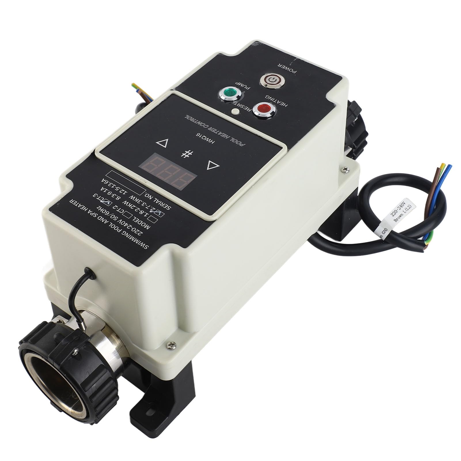 VGEBY Podgrzewacz Basenowy z Wyświetlaczem Cyfrowym Elektryczny Podgrzewacz Wody o Mocy 2,7 ​​do 3,3 KW do Wanien z Hydromasażem i Wanien