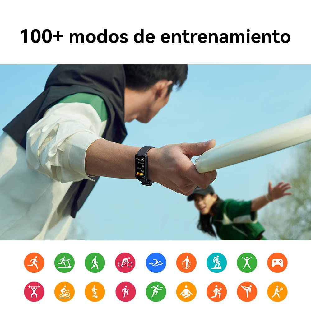HUAWEI Band 8 Smart Watch, Diseño fino, Seguimiento Preciso del Sueño, Batería de 14 días, Compatible con Android e iOS, para Salud y Bienestar,Versión Española, Rosa