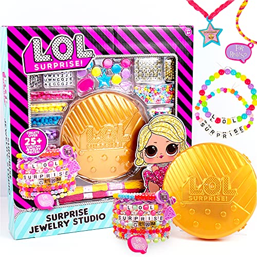 L.O.L. Surprise! Surprise Jewelry Case By Horizon Group USA, Double Feature Series, Create Over 25 Custom Jewelry Pieces, Includes Charms, 500+ Beads, Jewelry Storage Case & More