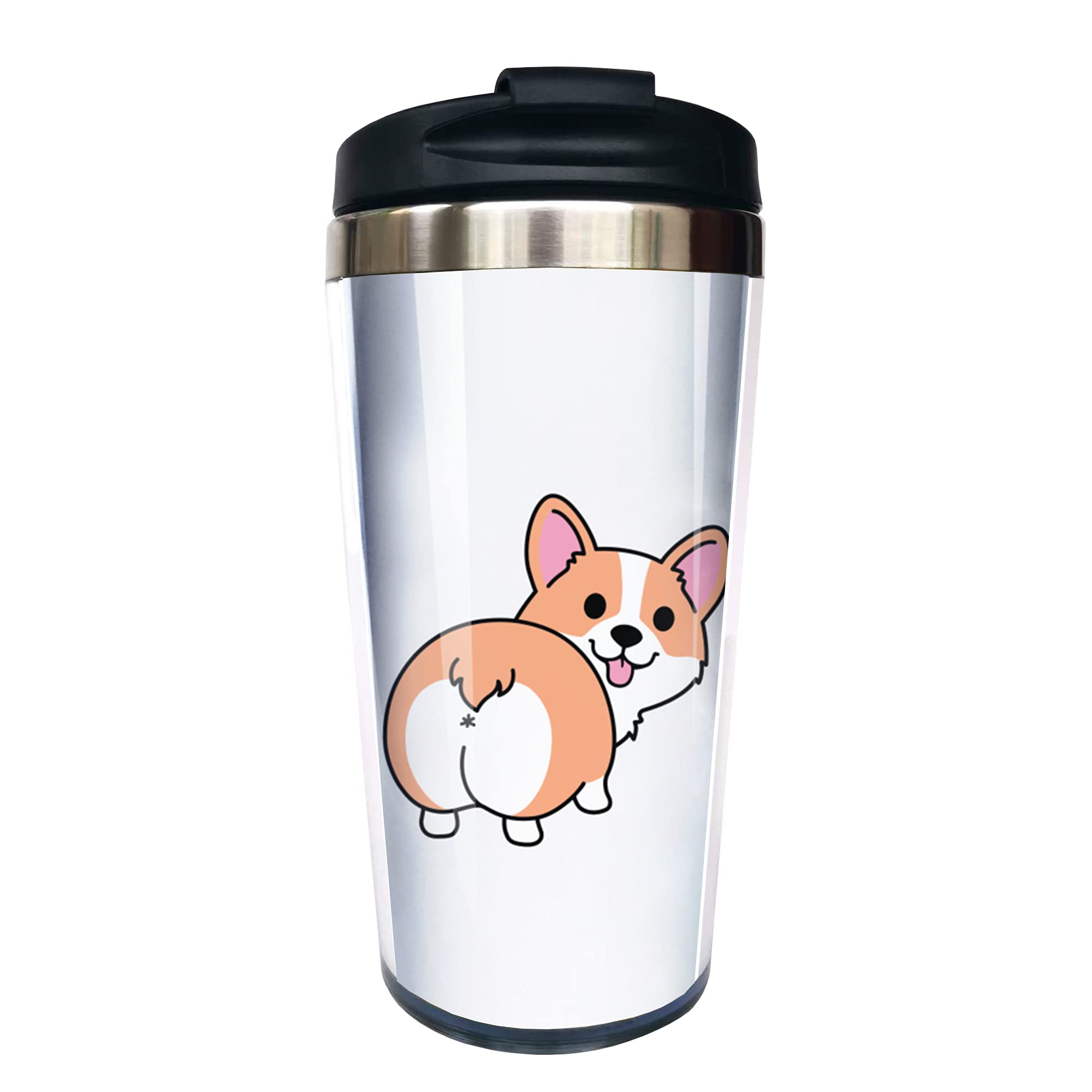 Yipaidel Corgi Stainless Steel Travel Coffee Mug, Funny Insulated ...