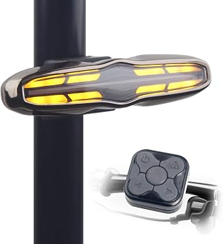 Smart Bike Tail Light with Turn Signals,Automatic Brake Sensing Light,Wireless Remote Control,USB Rechargeable Waterproof Bicycle Rear Lights,Cycling Safety Night Riding Accessories