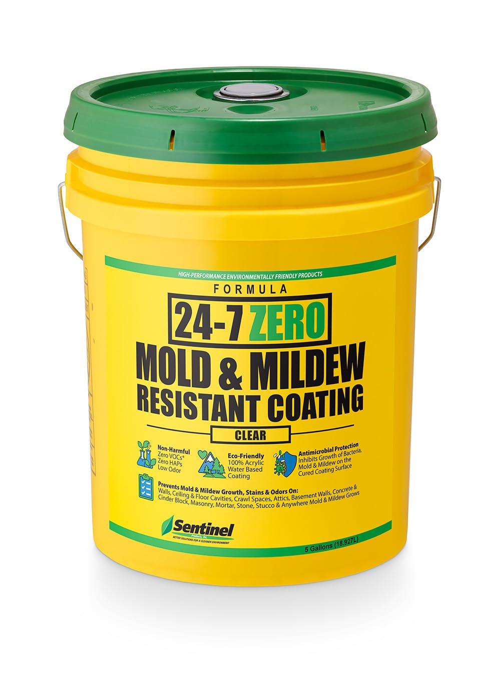 Sentinel 24-7 Zero Interior Mold & Mildew Resistant Coating (5 Gallons, Clear) 24-7ZERO 0