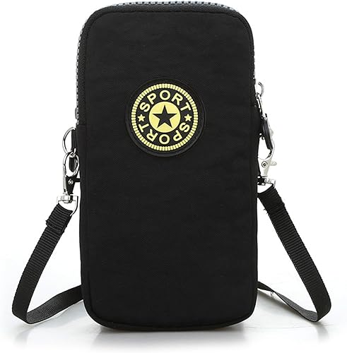 Miniatura 5 de Soporte para brazaletes para teléfono celular, bolsa pequeña cruzada con cremallera para teléfono celular, con banda para el brazo, uso para correr,