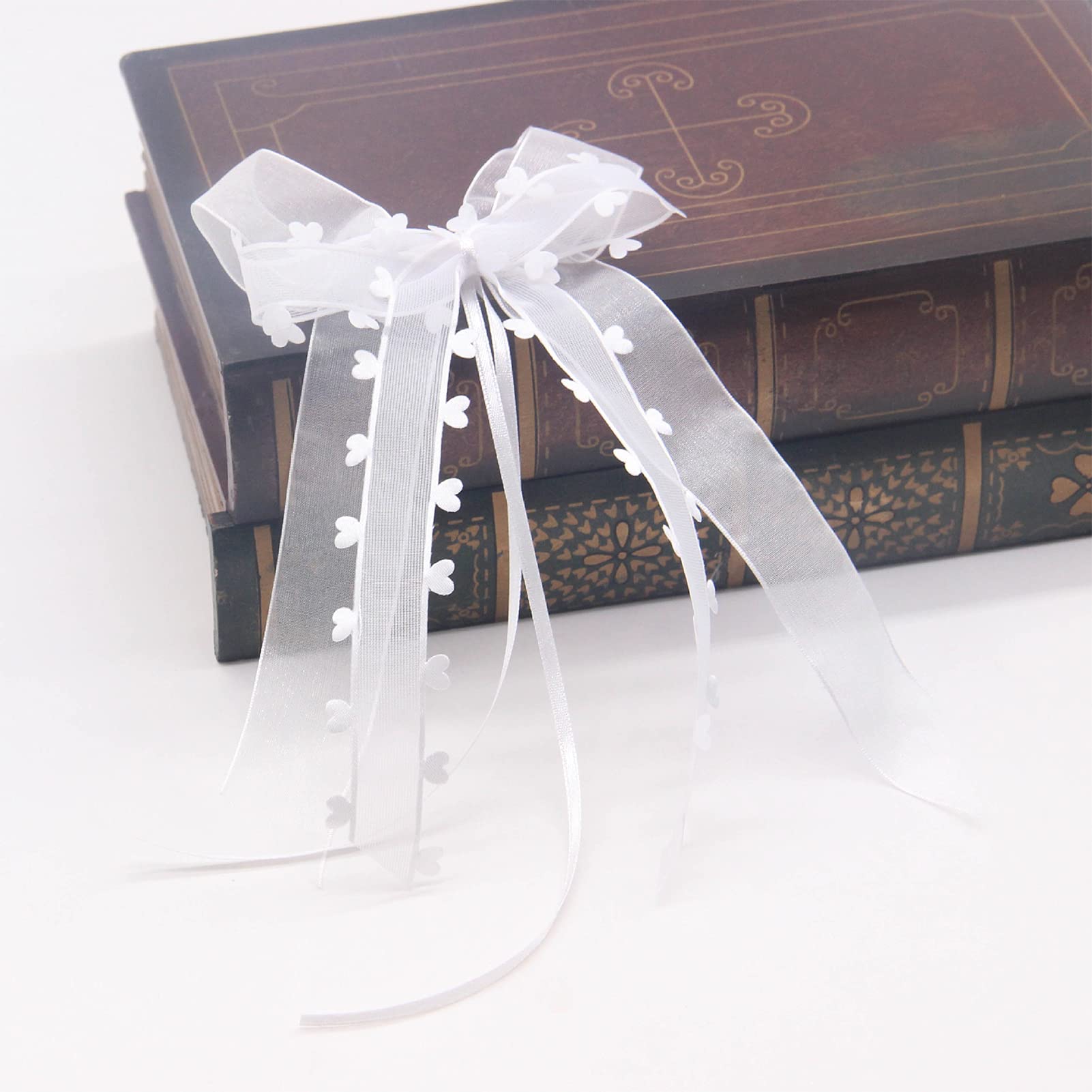20PCS Noeud Voiture Mariage,Noeud Blanc Decoration,Décoration de Voiture Mariage,De Mariage Nœuds,Noeud Blanc Satin,Noeud Voiture,pour décoration de Voiture,Mariage,décoration de Table,Papier Cadeau