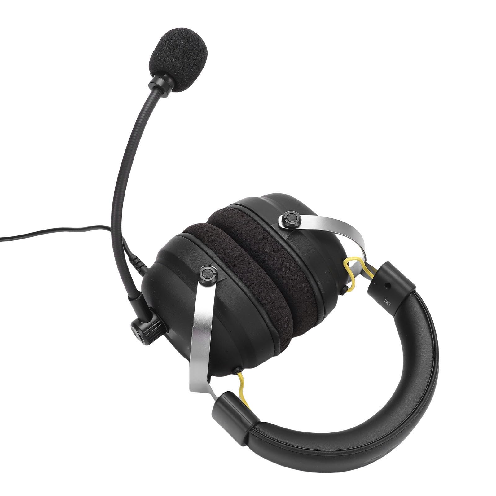 AMONIDA Gamingowy Zestaw Słuchawkowy, Dźwięk Przestrzenny 360°, Ergonomiczne Słuchawki do Gier z lokalizacją Dźwięku, Gniazdo 3,5 Mm Typu Plug and Play