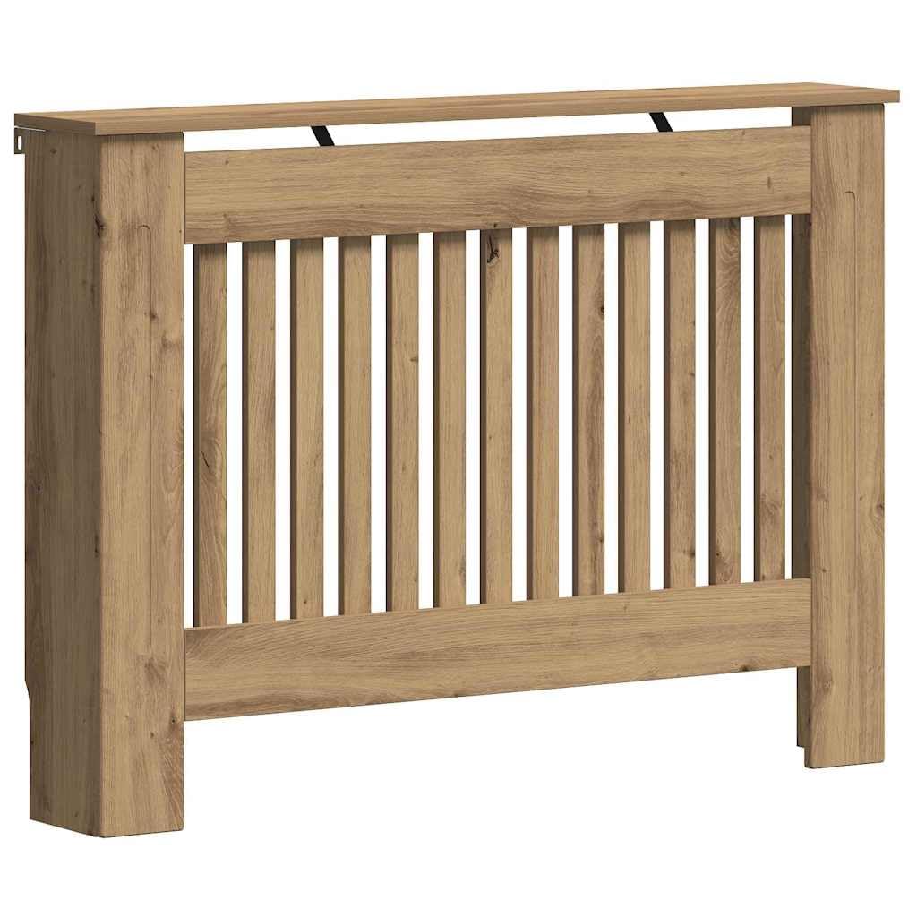 vidaXL Heizkörperabdeckung Artisan-Eiche 112 x 19 x 81,5 cm, Moderner rechteckiger Heizkörper, Holzschutz, kindersicher, stylishes Wohnaccessoire, für dein Wohnzimmer