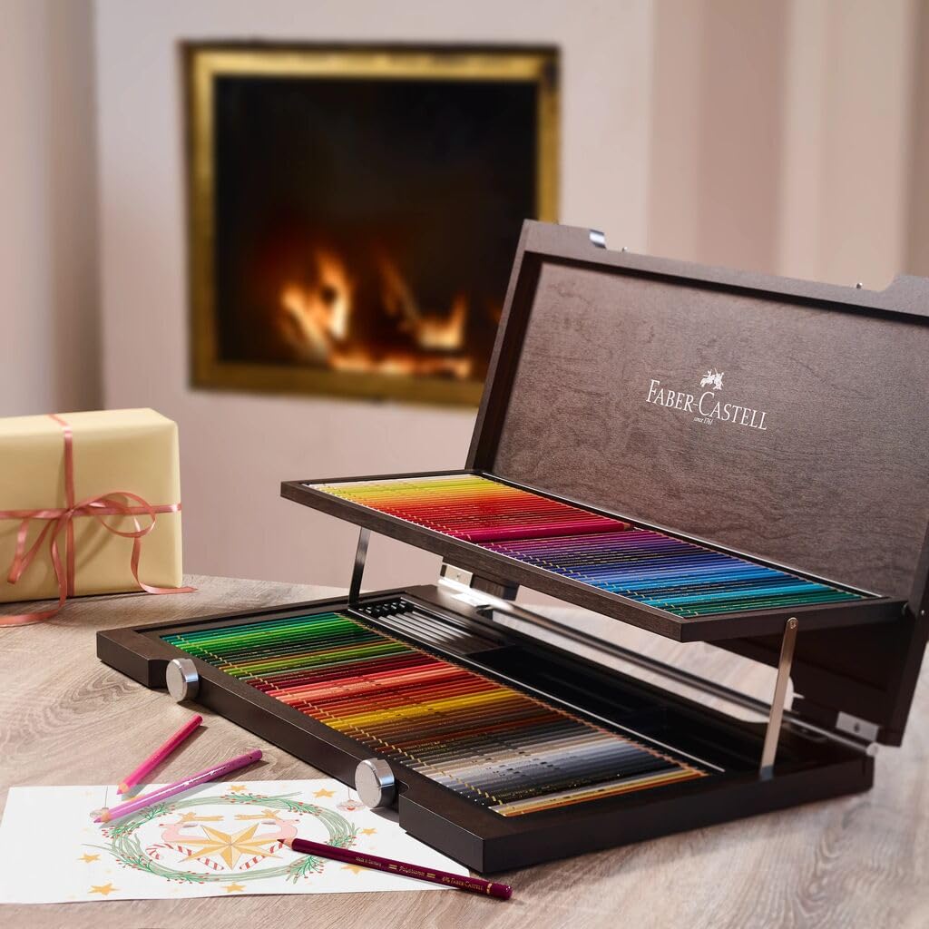 FABER-CASTELL Buntstifte POLYCHROMOS, 120er Holzkoffer, Sie erhalten 1 Packung, Packungsinhalt: 120 er Set