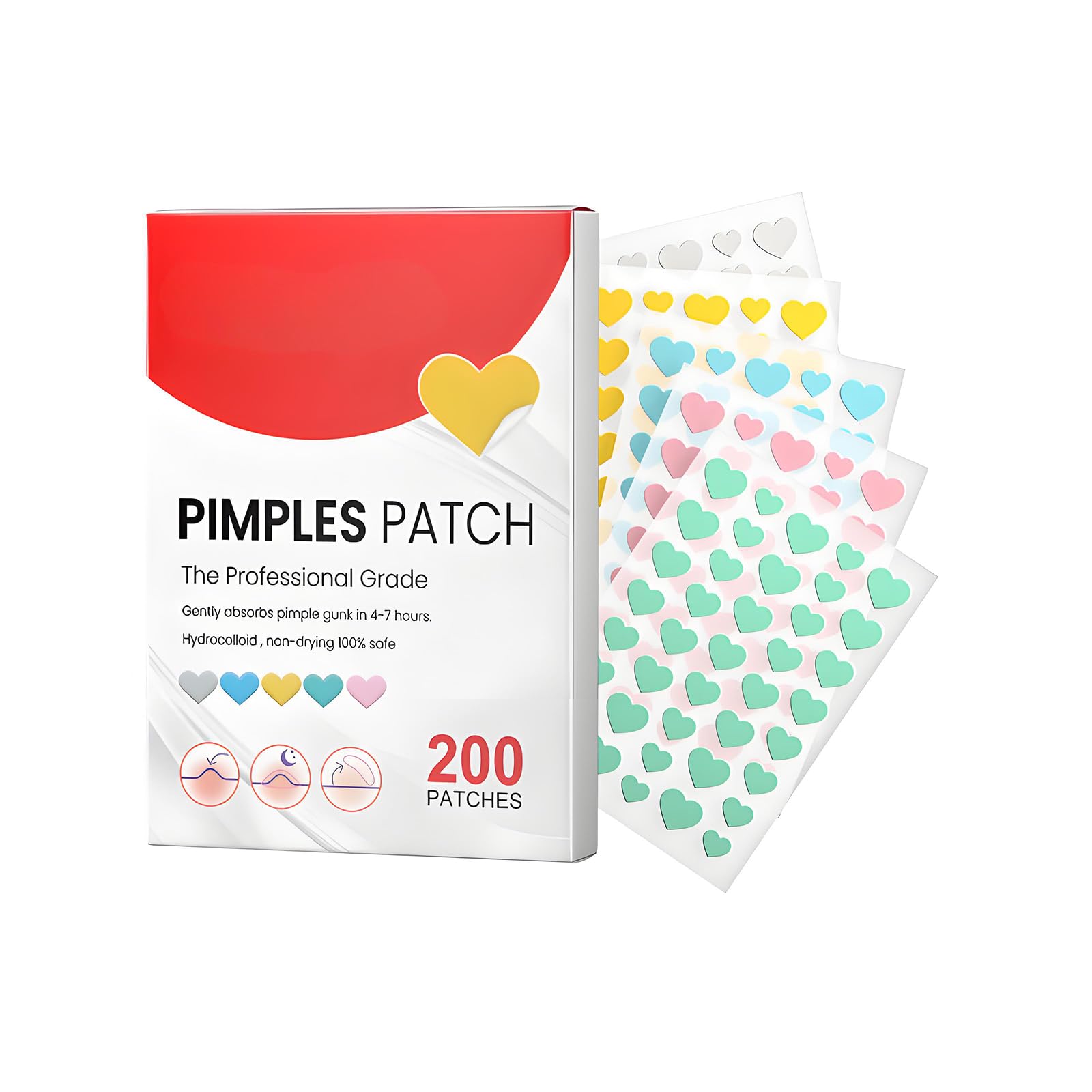 BaraRose pimple patch ニキビパッチ ハート シェーディング ニキビパッチ かわいい カラード 大容量