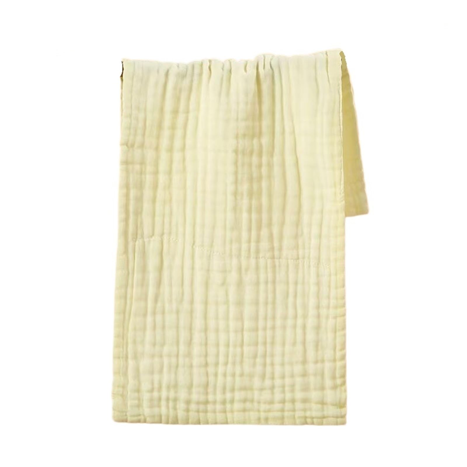 Cortexura Plain gauze pure cotton bath towel, six-layer combed cotton, fitness bathroom and toilet, size 30 * 60CM/35 * 75CM(Yellow,L)