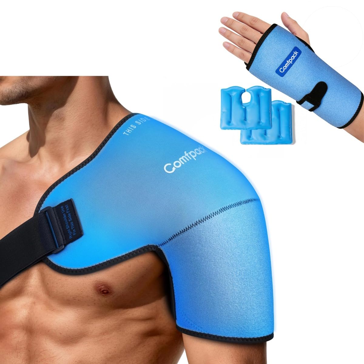 Shoulder Brace Ice Pack Wrap for Rotator Cuff and Arm Comfpack Wrist Ice Pack Wrap Wrist Brace Compression