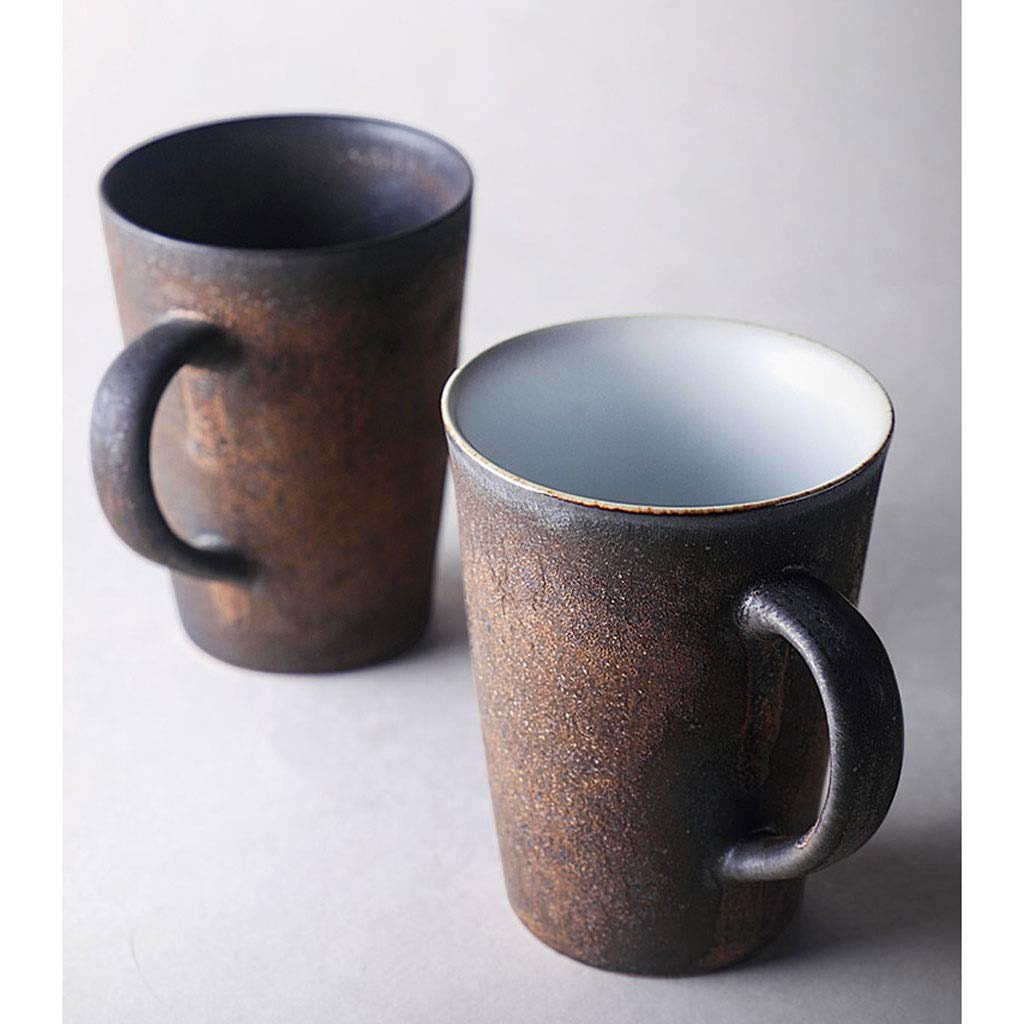 Generic Tazas de Café de Cerámica Tazas de Café de Cerámica de 10 Onzas Tazas de Café de Cerámica Hechas a Mano para Hombres Y Mujeres & Tazas de Té Negro de Piedra/B/300 Ml
