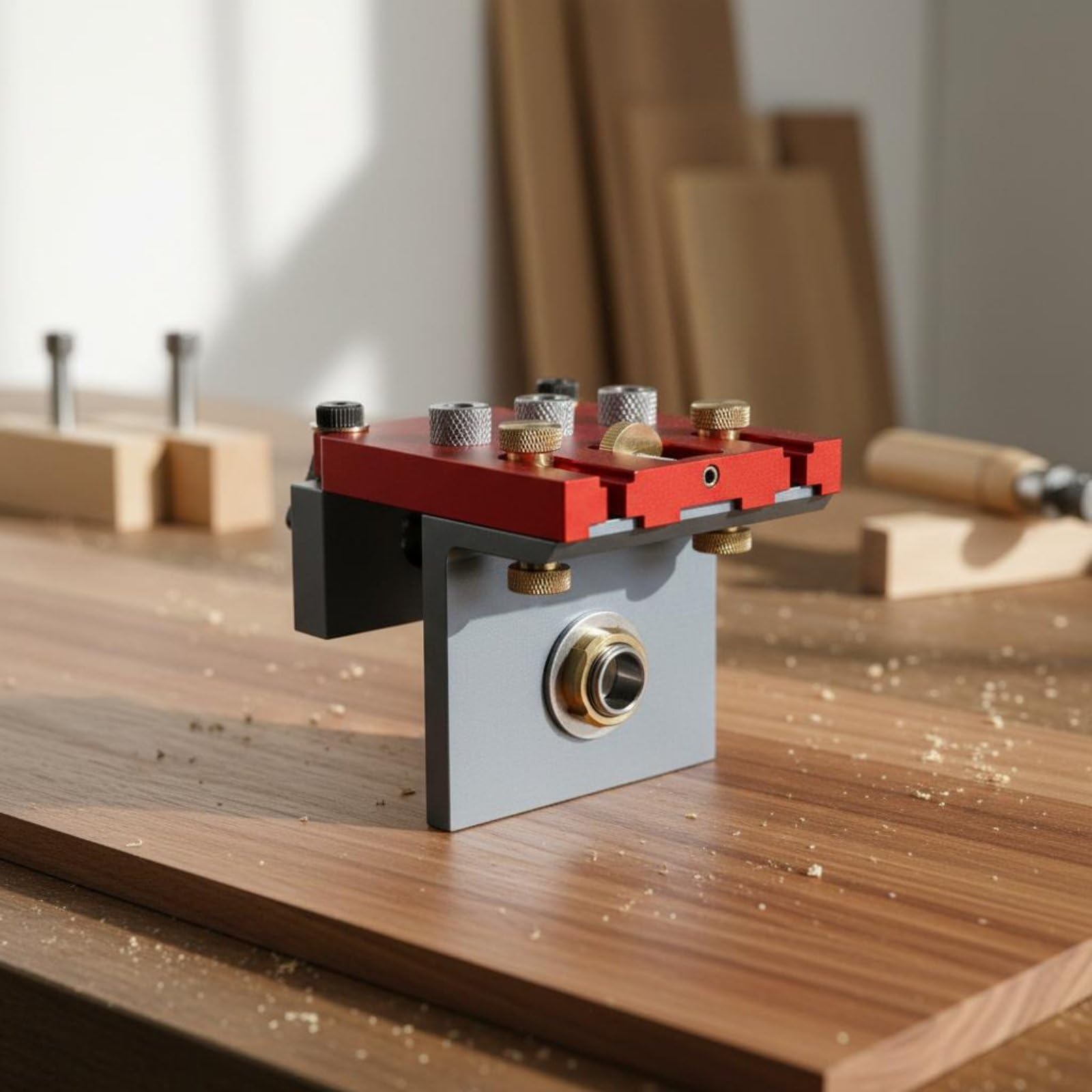 Plantilla Perforación Clavijas Grabado Láser Plantilla Ensamblaje Madera Resistente Óxido Guía Taladro Muebles para Carpinteros