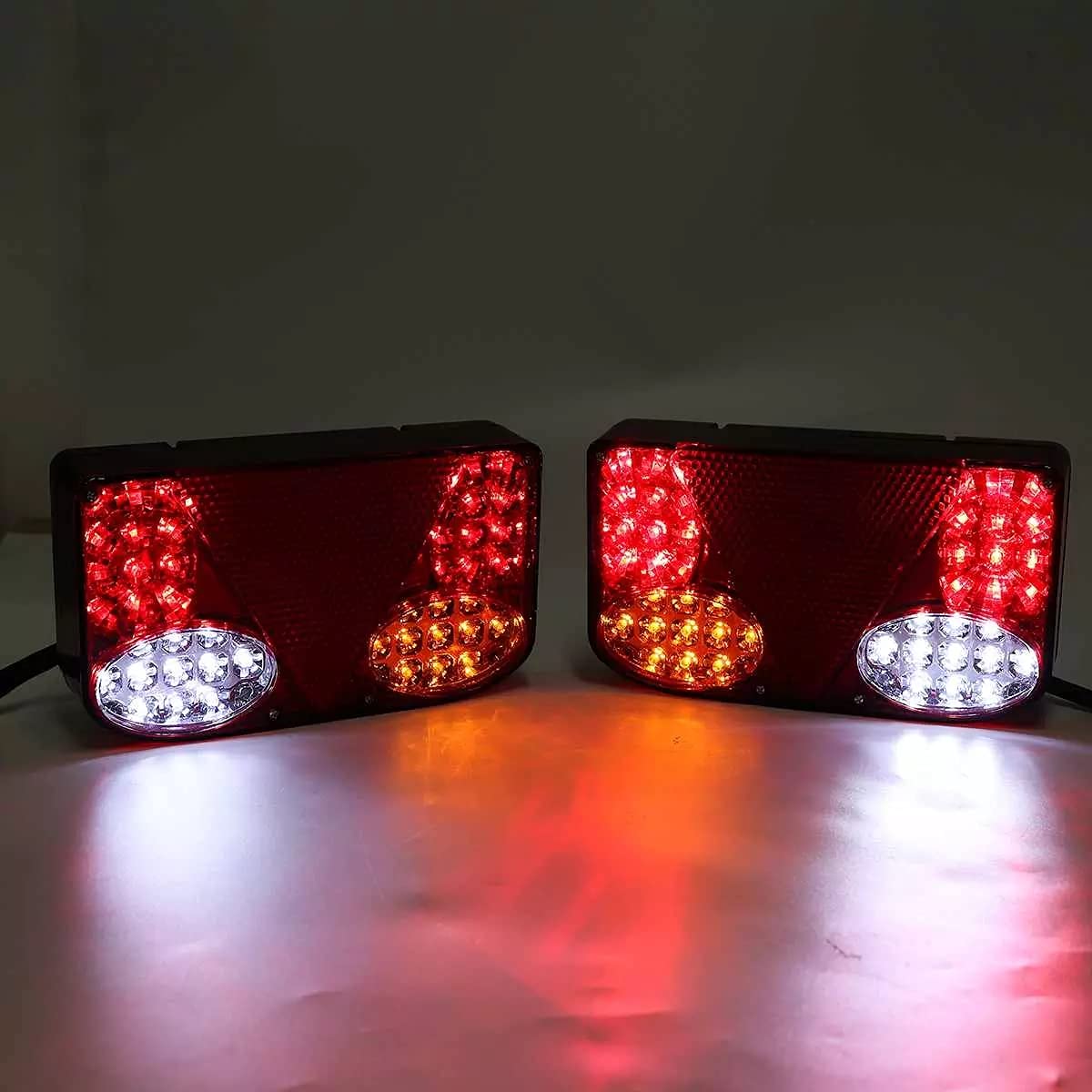 1 paio di fanali posteriori per auto a LED, per camion, fanali posteriori, 12 V-24 V, per piccoli veicoli