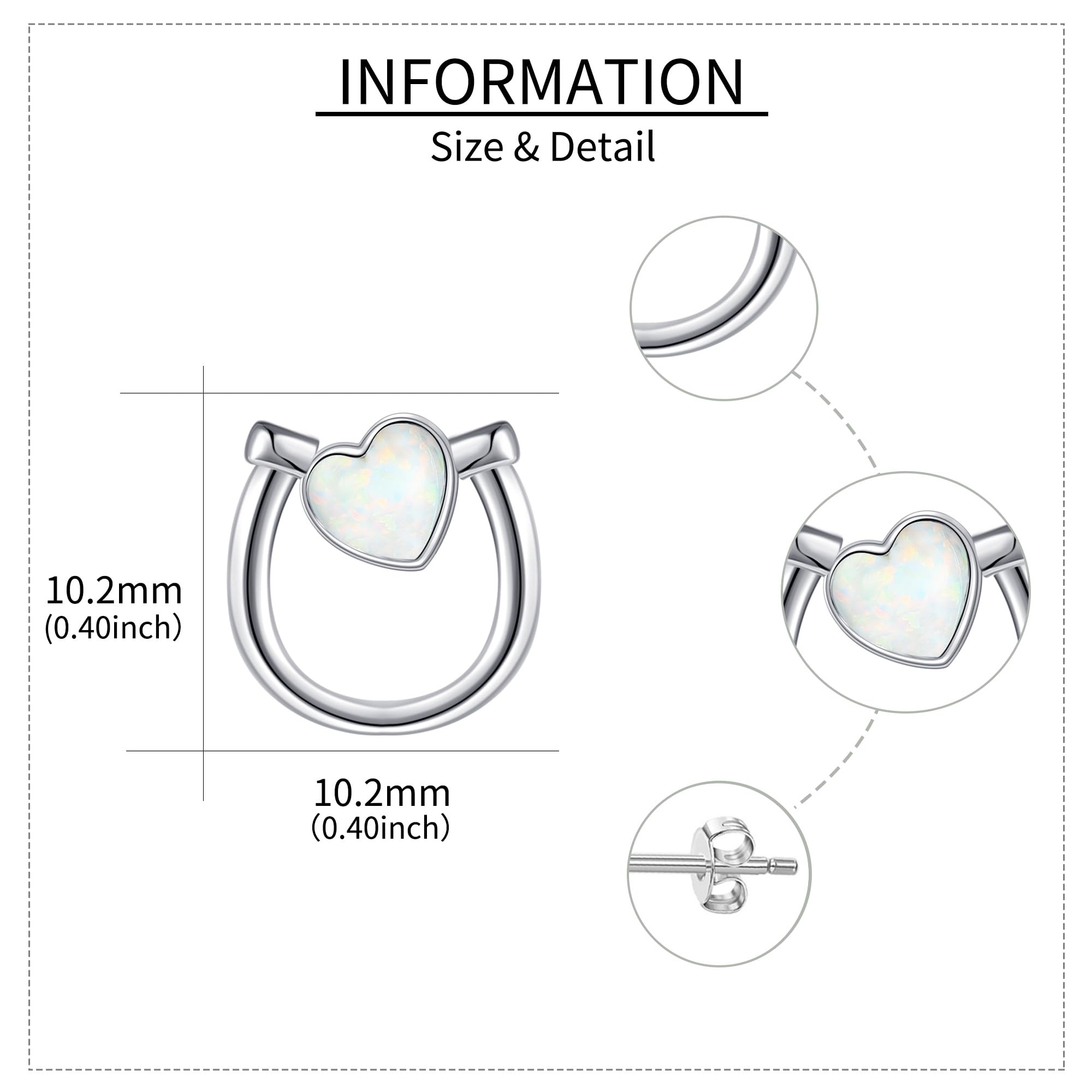 Hufeisen Ohrstecker 925 Sterling Silber Weiß Opal Glücks Pferde Ohrringe Hufeisen Schmuck Geschenk für Frauen Mädchen Pferde Liebhaberin Tochter