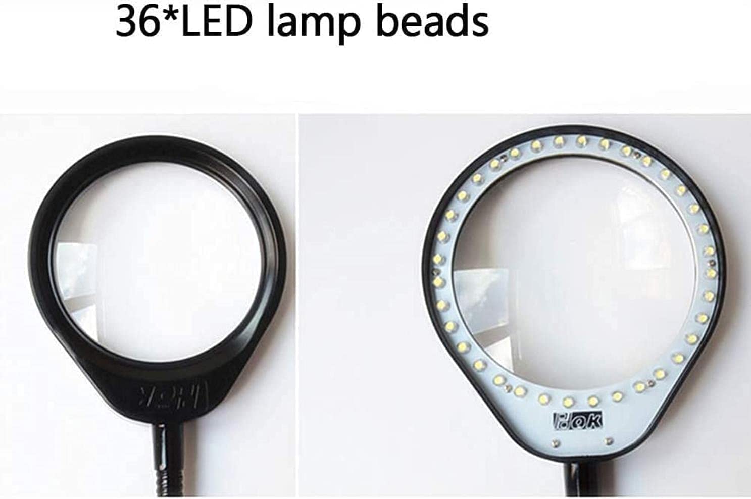 Lupa Escritorio LED Lámpara de Aumento Brillo Ajustable Manguera Flexible Mantenimiento Lectura Iluminación Lupa Matrimonio