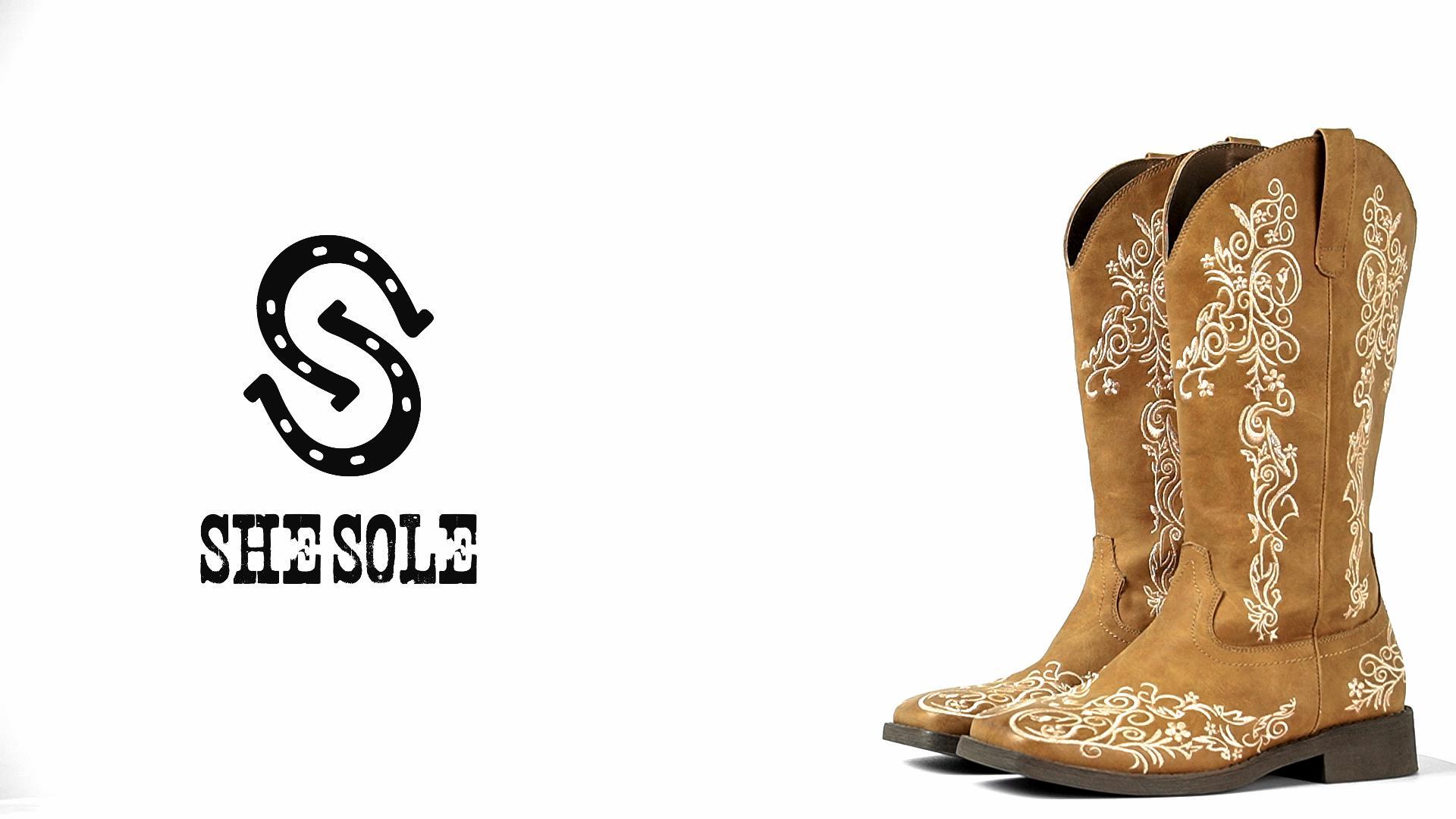 Amazon.com | SheSole Women's Square Toe Cowboy Boots Floral