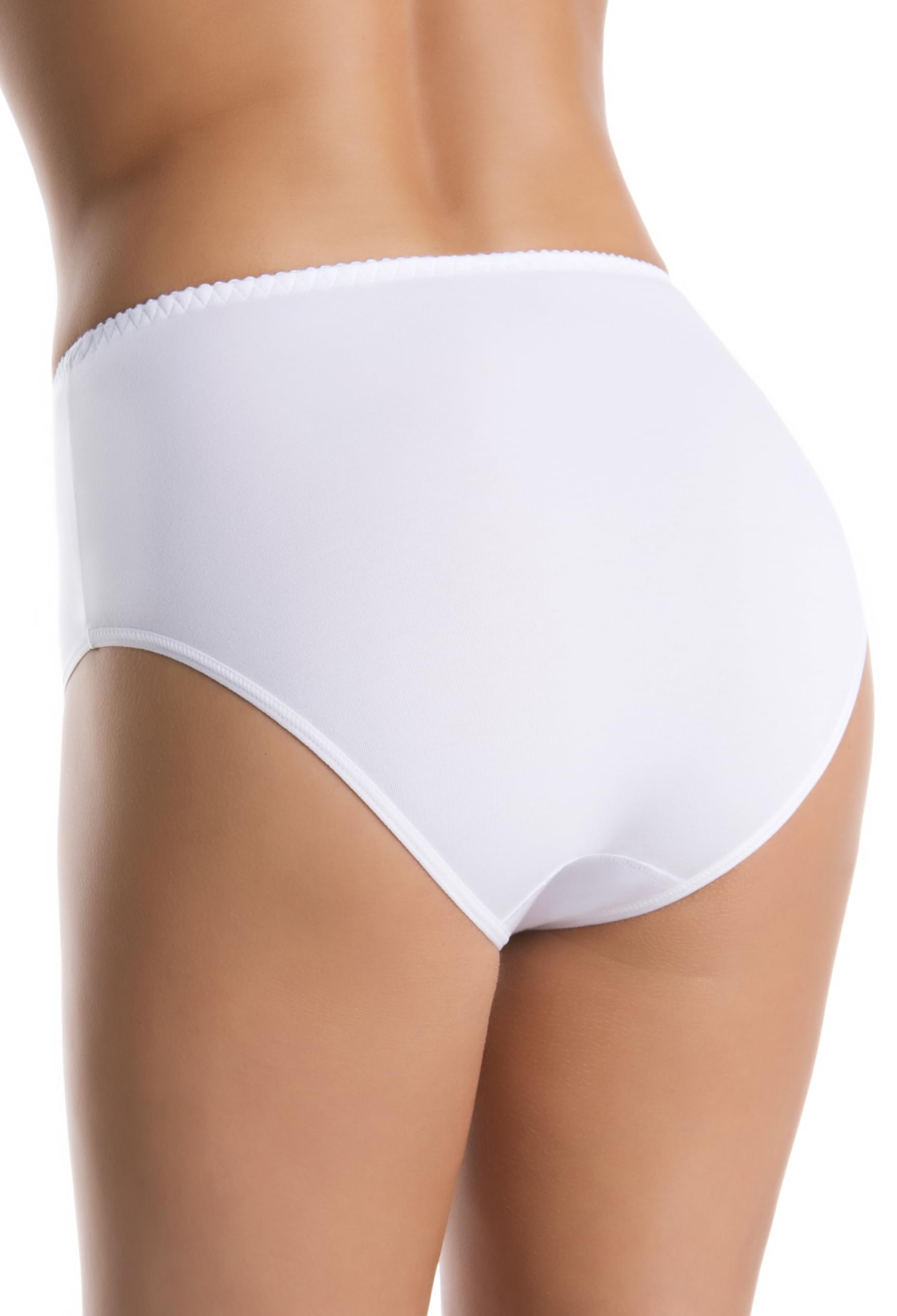 Teyli 3 Pack Women's Knickers High Waisted Briefs Bamboo Full Comfort Breathable Stretchy Panties Pack of 3 Simi