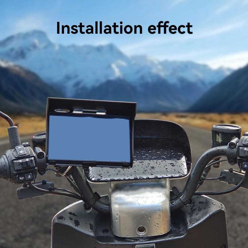 Reproductor MP5 de 5 Pulgadas, Navegador GPS Portátil para Motocicleta, Carplay Inalámbrico, IP65, Reproductor Multimedia Bluetooth A Prueba de Agua, Carplay
