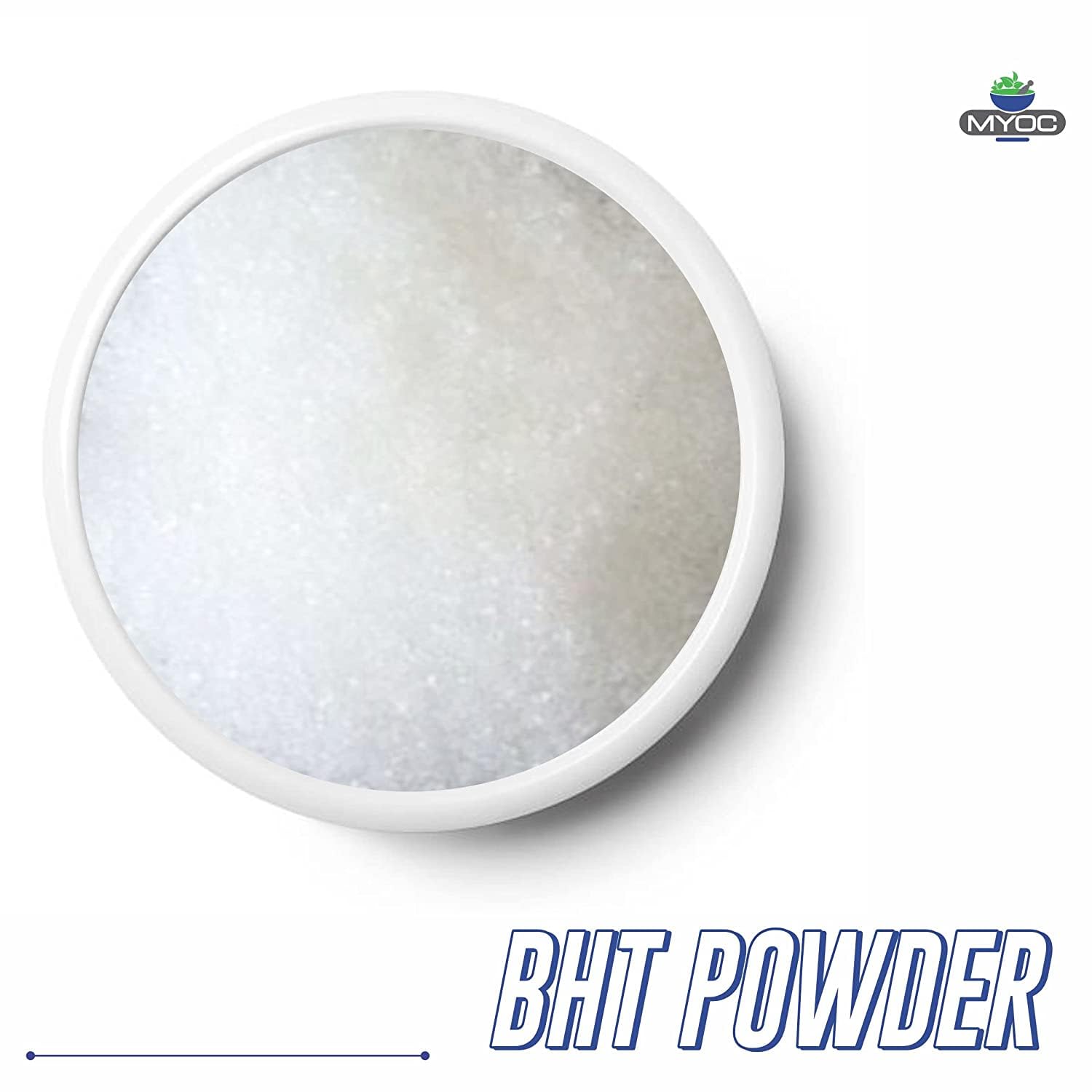 BHT Butylated Hydroxytoluene Powder, BHT Powder Bulk, Cosmetics, Paraben Free & Non GMO - 113 Gm
