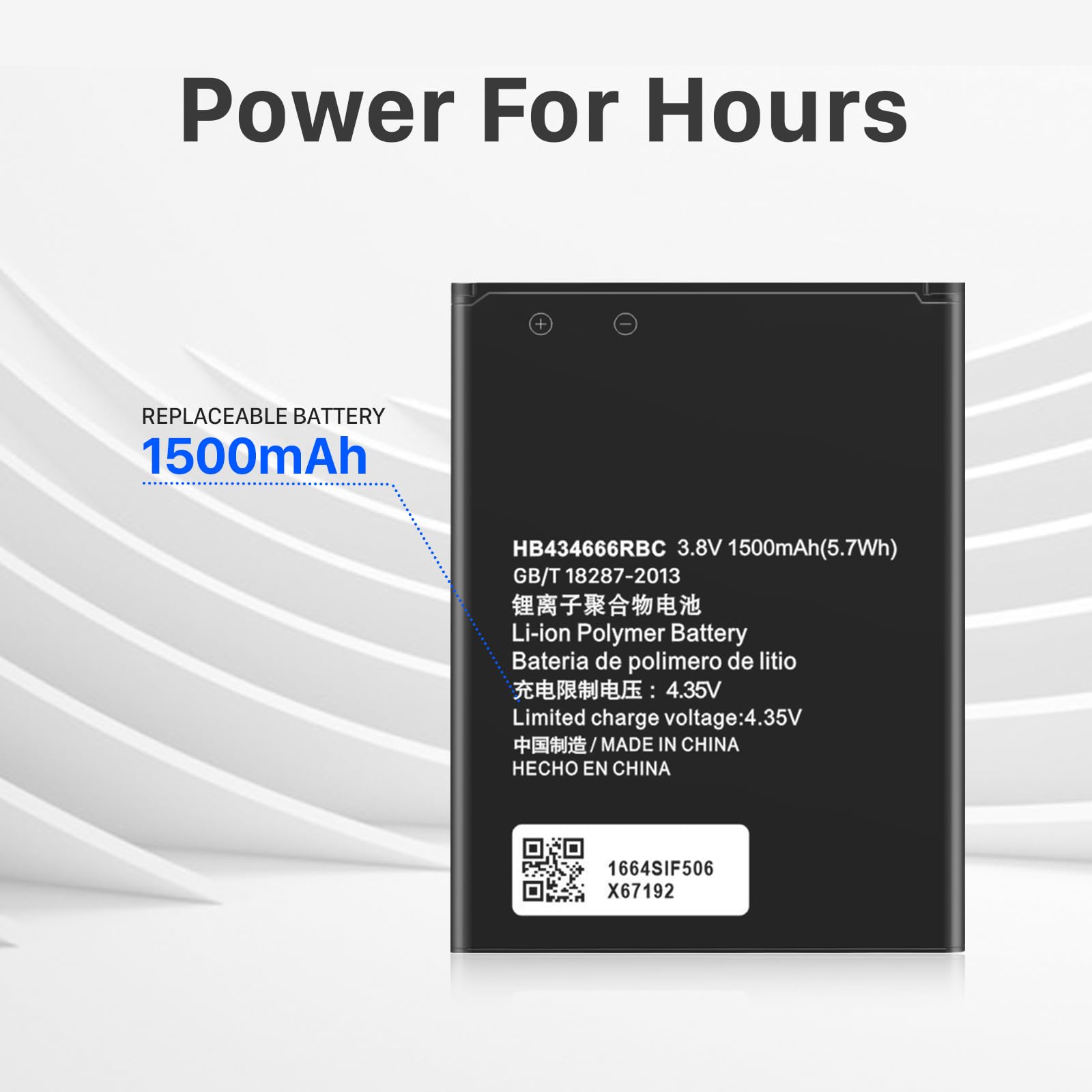 NEWASHAN Battery 3000mAh 3.8V Compatible With Huawei Router Portable E5577 E5783-836 E5785 E5787 Mobile WiFi Hotspot Modem Mobile Wifi HB824666RBC Rechargeable Li-ion Battery - View #11