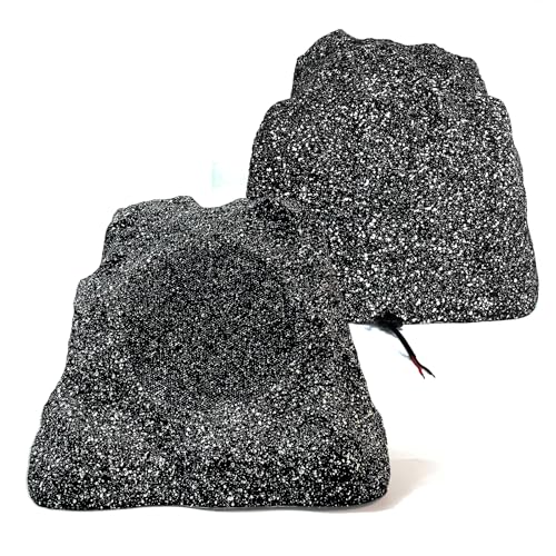 Herdio 8' Outdoor Rock Passive Speakers 600 Watt,IPX7 Waterproof,Hardwired, for...