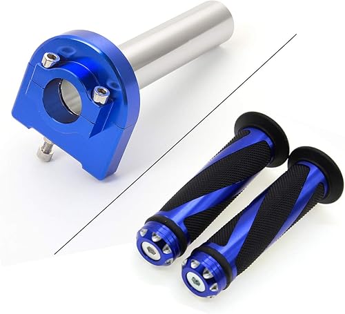 Krace - Mangos de mano para motocicleta de 78 pulgadas con tubo de acelerador CNC anodizado de giro rápido, control de palanca motorizada, ajuste