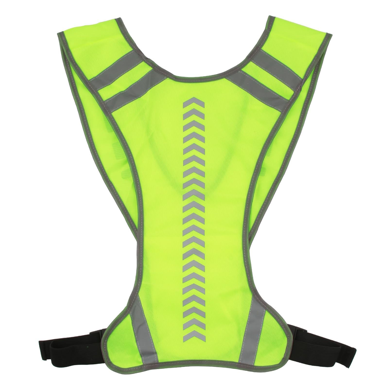 Gilet Riflettente Alta Visibilità - Giubbotto Fluorescente Regolabile Per Corsa E Ciclismo Notturno - Foto 3