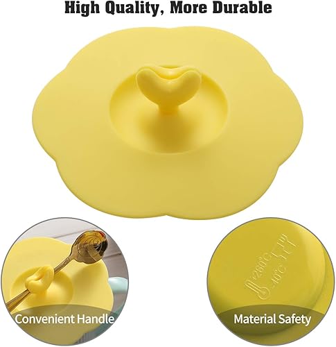 Miniatura 10 de Fundas de silicona (juego de 4), tapas de silicona multicolor para tazas, tazas, teteras, fundas flexibles para tazas, tapas de tazas calientes para