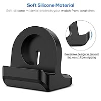 Vista 7 de Soporte para Samsung Galaxy Watch 7 de 1.592 in/Watch Ultra/6 Classic/5/5 Pro Charger, cargador de silicona antideslizante, accesorios de muelle