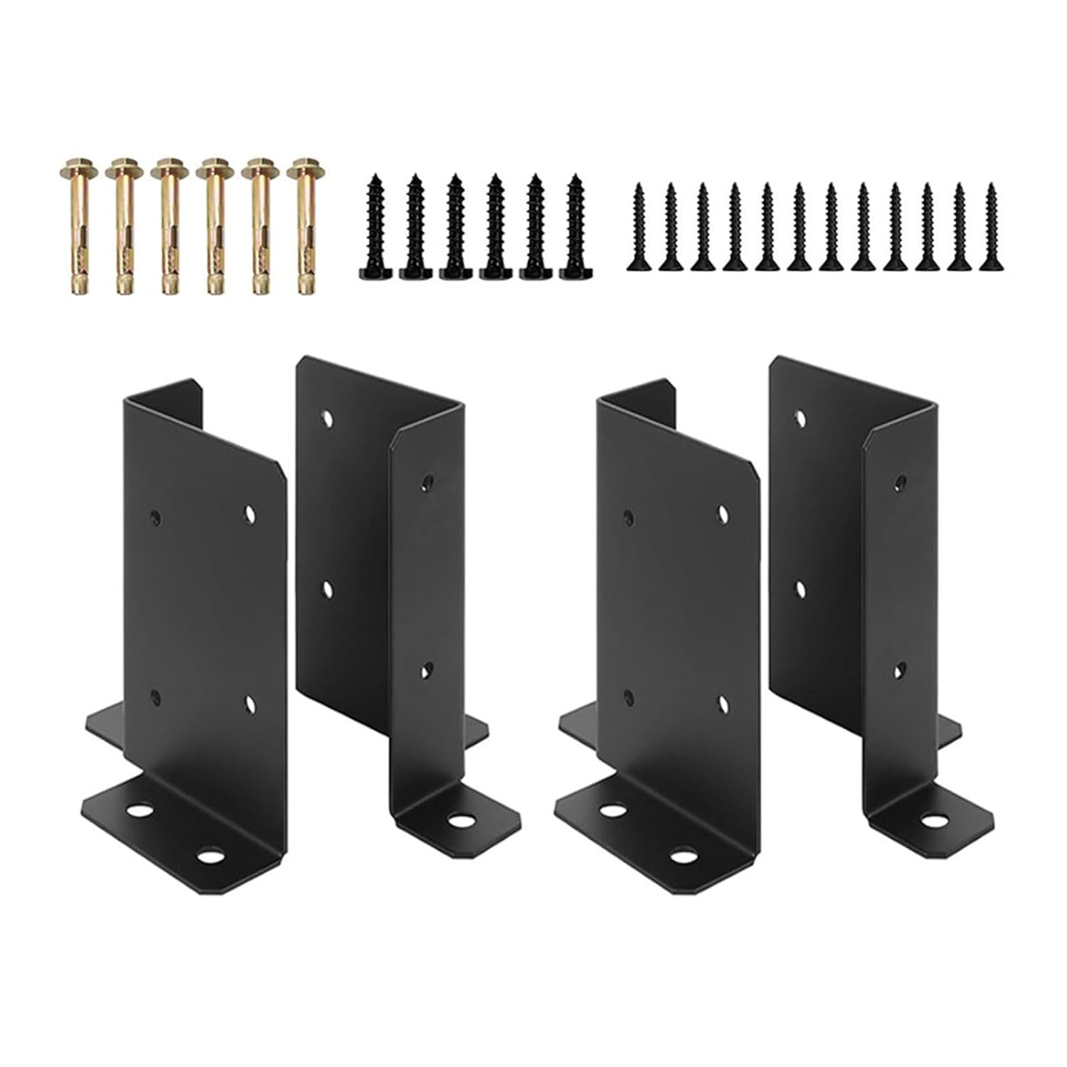 Adjustable Bolt Down Brackets Wood Fence Pergola Post Base for Deck Railing Mailbox Heavy Type Anchors Base