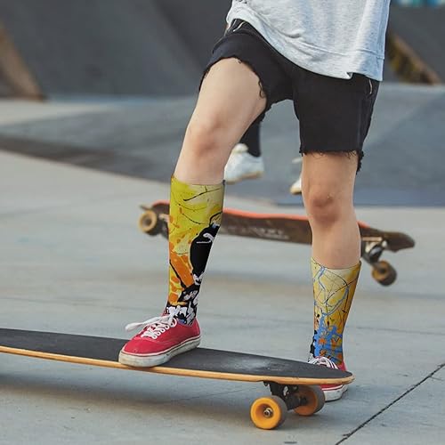 Miniatura 8 de Calcetines altos hasta la rodilla, calcetines deportivos para hombres y mujeres, Estilo