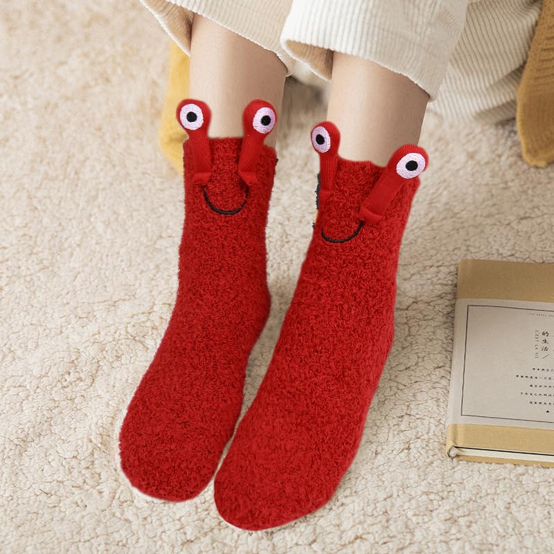 Image of Benefeet Sox Womens Girls Fuzzy Socks with Grips Soft Fluffy Slipper Socks Cute Cozy Winter Socks Christmas Halloween Gifts