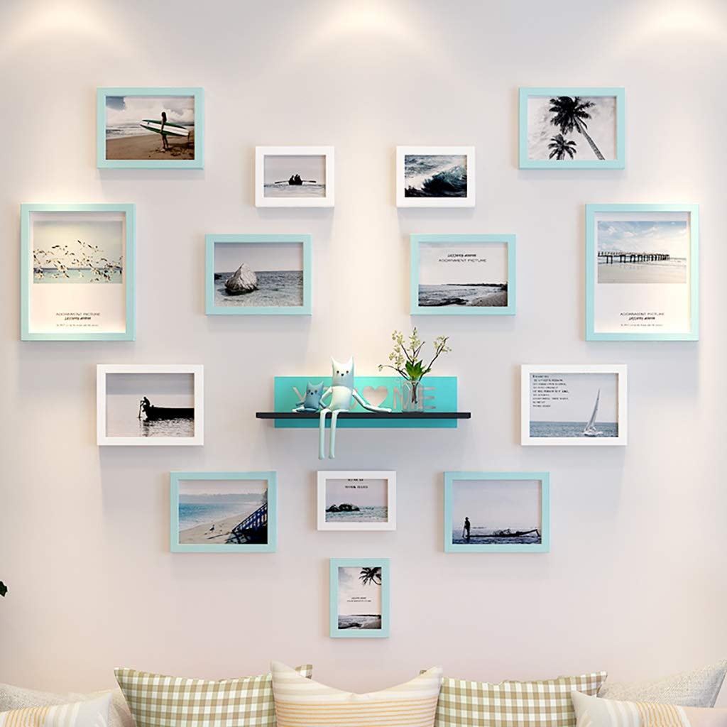 Lot de 12 cadres photo muraux pour composition de galerie photo de maison