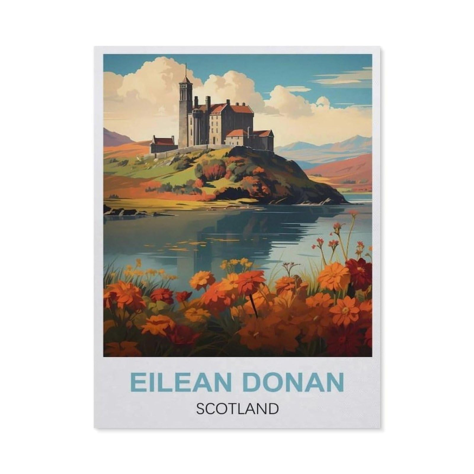 Metal Sign Tin Sign，Eilean Donan Scotland(15x30cm）