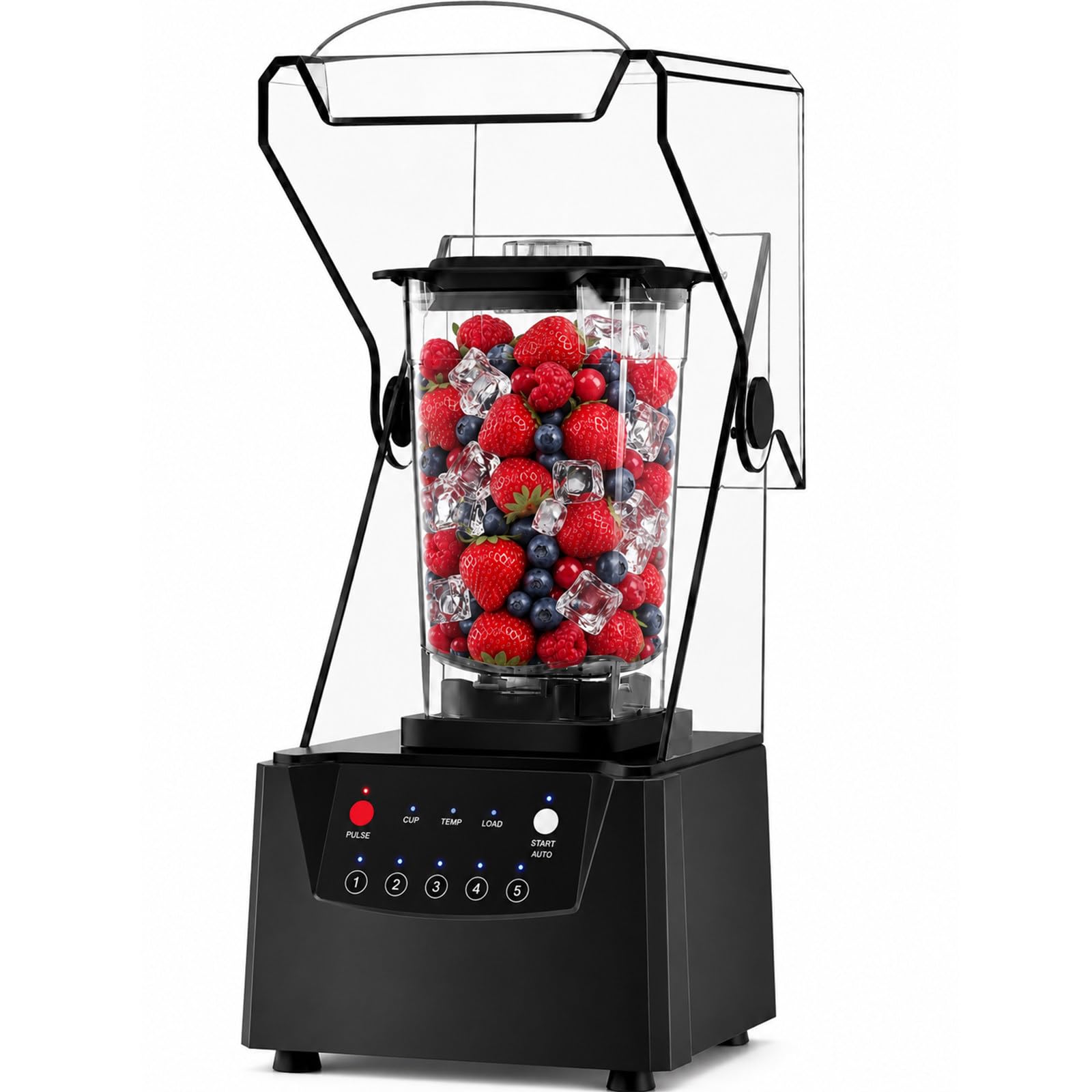 SHUMIAO Commercial Smoothie Maker 2200W, 17,000 RPM, 70 Oz Jar, 5 Presets