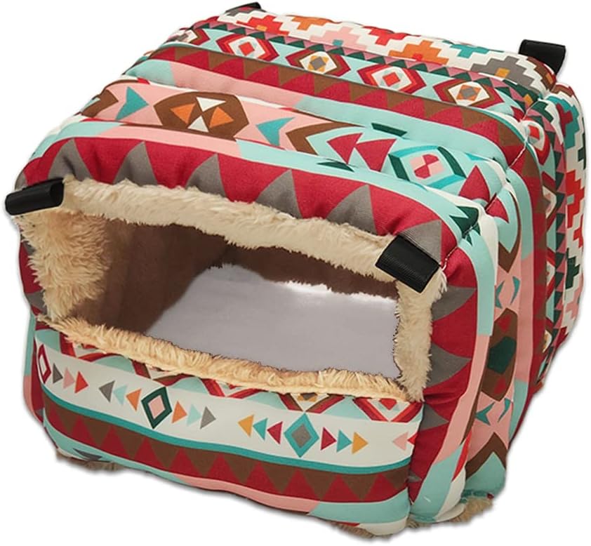 Guinea Pig Bed Warm House Hideout for Hedgehogs Dwarf Rabbits Bunnies Squirrels Chinchillas and Other Small Animals Without Bottom. L,…