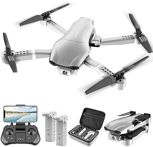 Dron para adultos y niños Drone con cámara 4K HD FPV RC Quadcopter para principiantes Juguetes 3D voltea trayectoria vuelo App Control modo sin