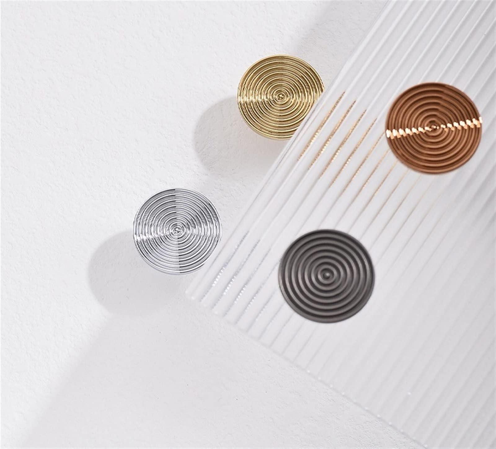 Bouton de meuble doré ondulé gris JCAKES pour tiroir et armoire de cuisine