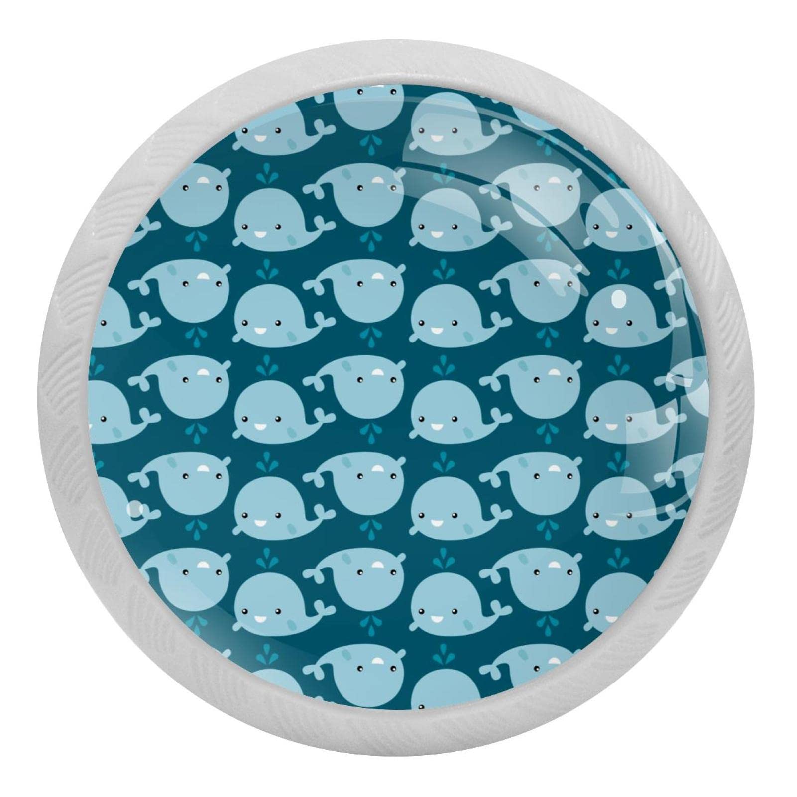 Poignée de tiroir baleine de 3,5 cm en lot de 4 vert fluorescent pour meuble