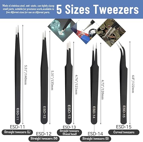 Miniatura 7 de Bigstone Kit de 50 piezas de herramientas de modelado, herramientas básicas, herramientas de construcción de pasatiempos, juego de manualidades para