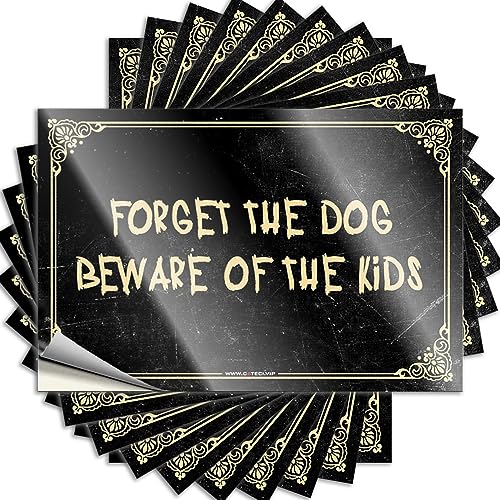 �^�y�X�g���[ Forget The Dog Beware of The Kids �X�e�b�J�[ �z�[���f�R���[�V���� �j���p �o�[�A�N�Z�T���[ �j�̓��A(6X9cm)