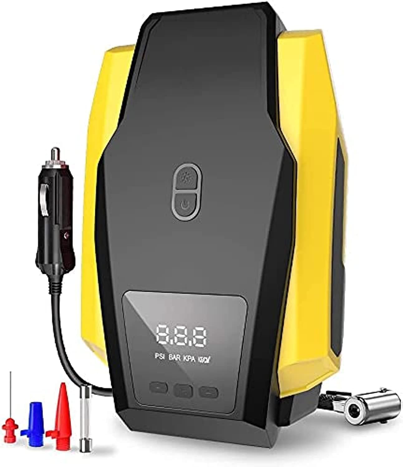Air Compressor Tire Inflator, Pump DC 12V Portable Air Compressor for Car Tires, 150 PSI Tire Pump with LED Light, Digital Air Pump for Car Tires, Bicycle and Other Inflatables