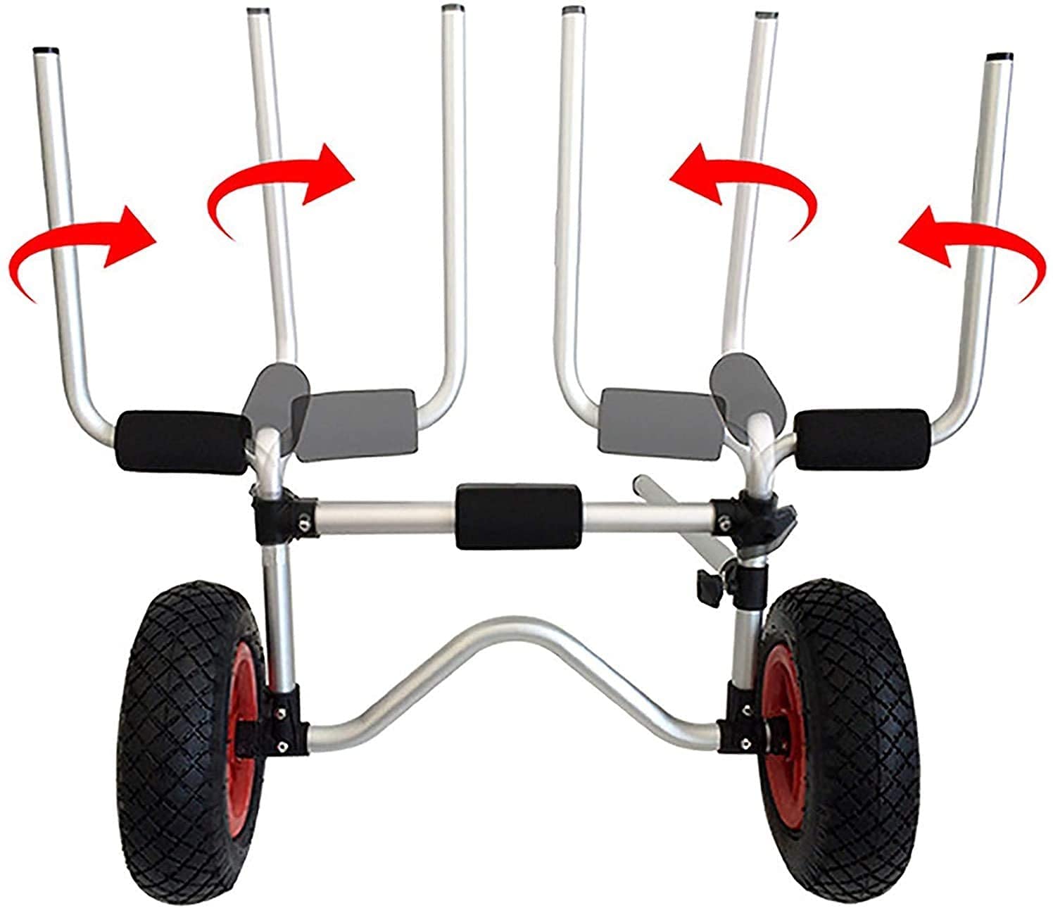 carrelli per Kayak Rimorchio per Kayak Pieghevole Telaio in Alluminio | Carrello Porta Canoa Universale per Barche Adatto a Tutti i Kayak Aperti, Barche con Piattaforma e Barche da Rafting