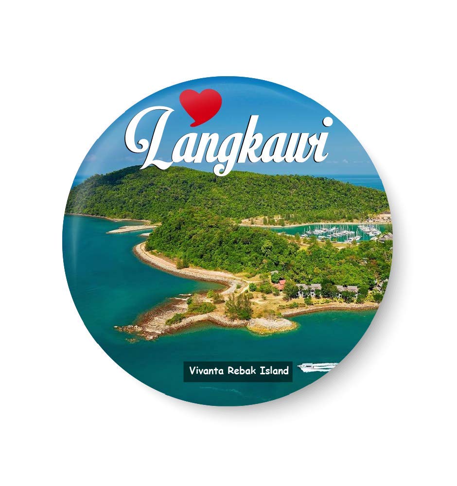 PEACOCKRIDE Love Langkawi I Vivanta Rebak Island I Malaysia Diaries I I Souvenir l Travel I Fridge Magnet (Metal, Multicolour, 75mm)-image-39