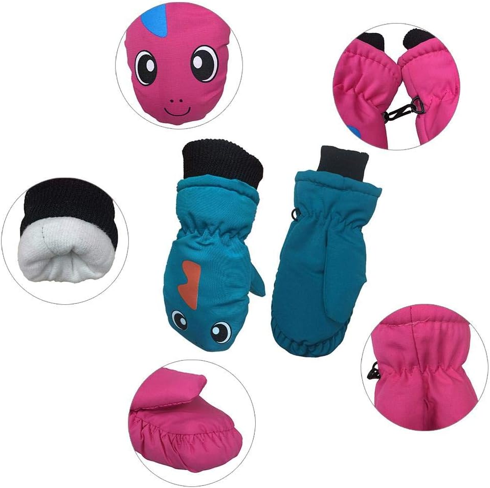lyrlody Warm Gloves, Baby Mitten, Outdoor Winter Ski Gloves, 18cm for Kids Aged 3-6 in Popular Colors