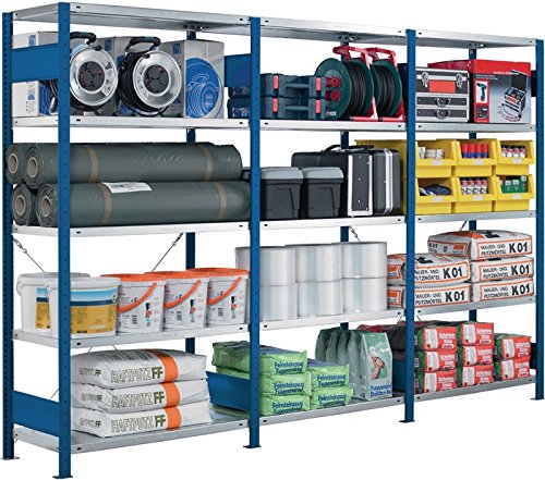 GEBR. Schulte GmbH & Co. KG – Estantería H2500 X B750 X t400 mm Estantería (6stahlböd. Trgf. Spezial 250 kg. /azul Schulte