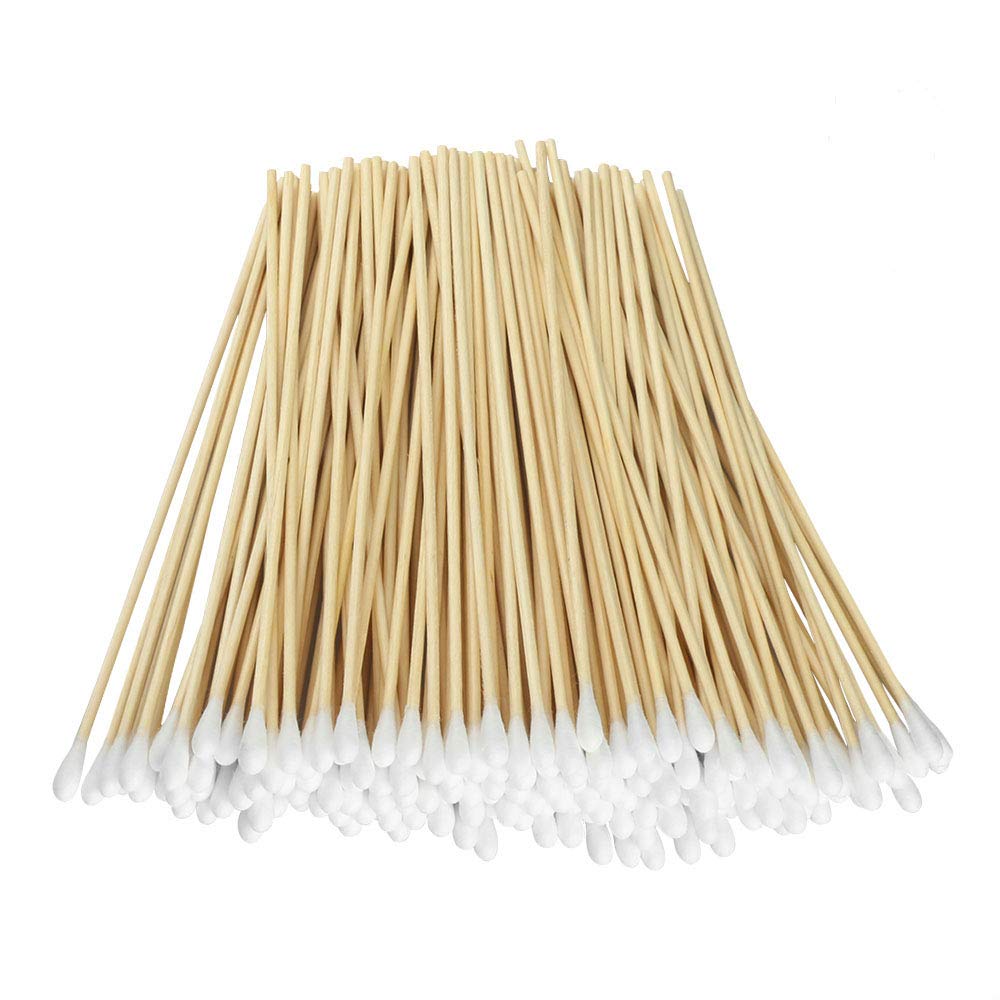 200 pcs count 634 inch long cotton swabs with wooden handles cotton tipped applicator cleaning with wood handle for oil makeup gun applicators eye ears eyeshadow brush and remover tool