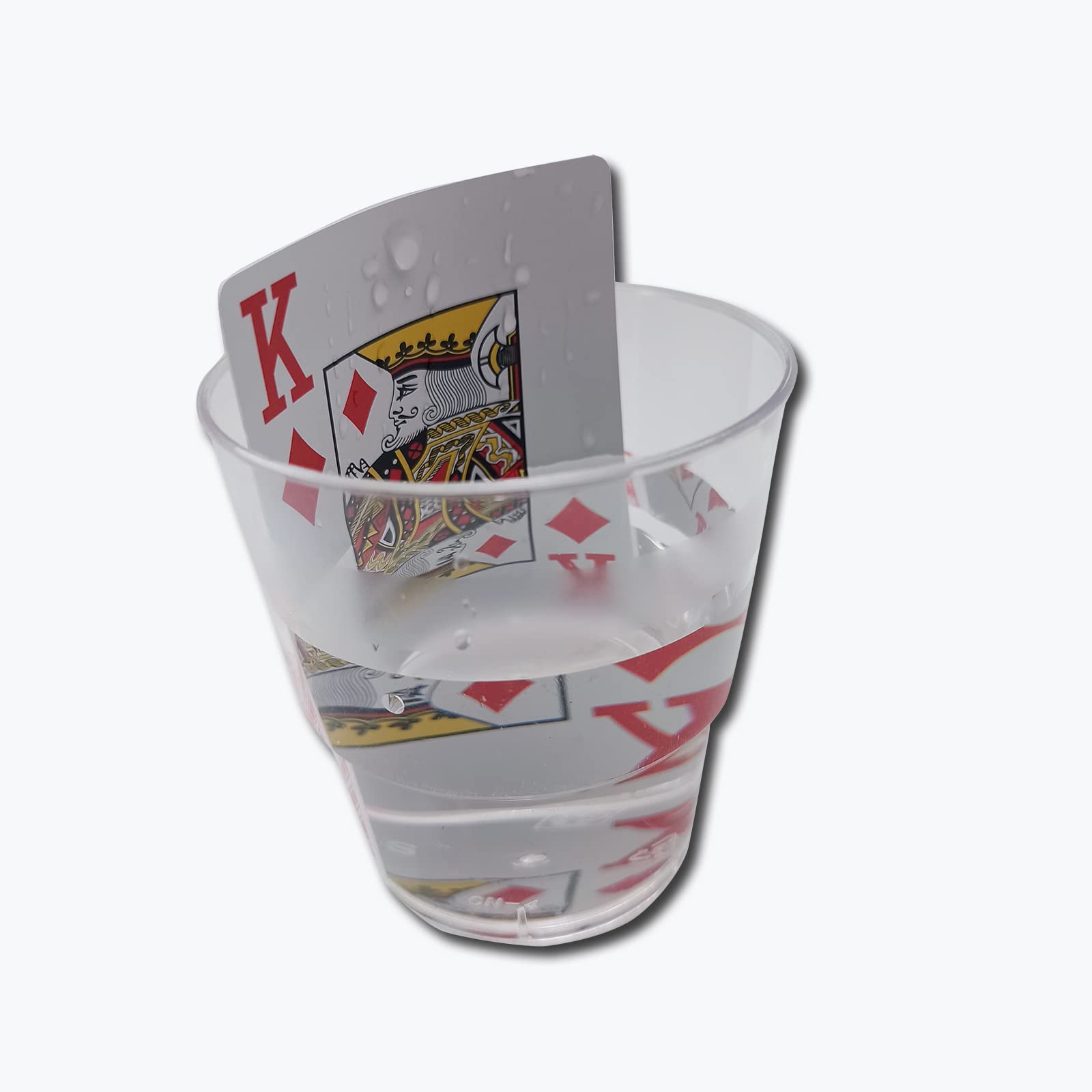 IMAGAME Plastikowe karty do gry, rozmiar pokera, jakość kasyna, indeks Jumbo, wodoodporne i nadające się do prania, idealne do pokera Texas Hold'em, 1 niebieska talia i 1 czerwona talia