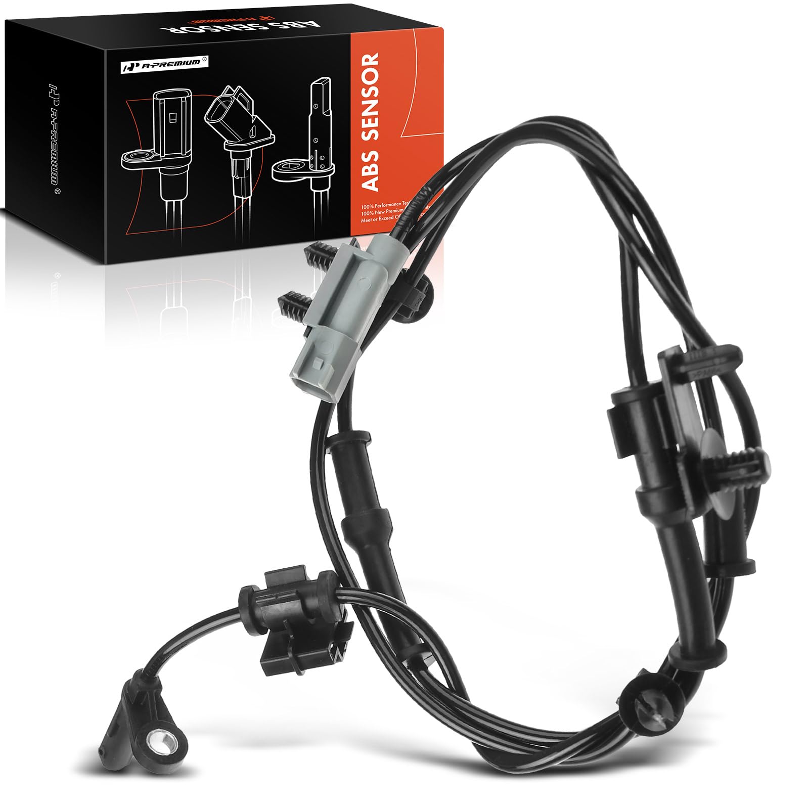 A-Premium Rear Left ABS Wheel Speed Sensor - Compatible with Chrysler & Dodge Models - 300, Challenger, Charger 2011-2022, RWD - Rear Driver Side, Replaces 4779643AD, 4779643AB